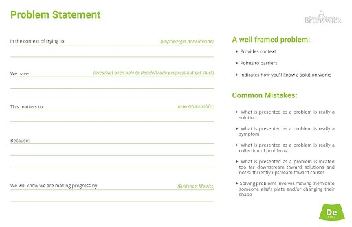Problem statement template