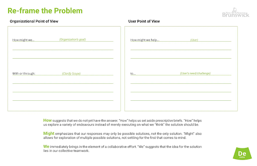Problem reframing template